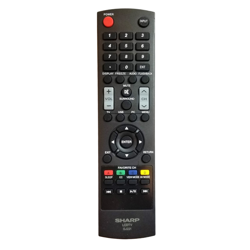 Sharp OEM Remote Control GJ221 for Sharp LCD TVs - Awesome Remote Controls
