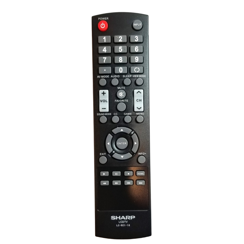 Sharp OEM Remote Control LC-RC1-16 for Sharp LCD/LED TVs - Awesome Remote Controls