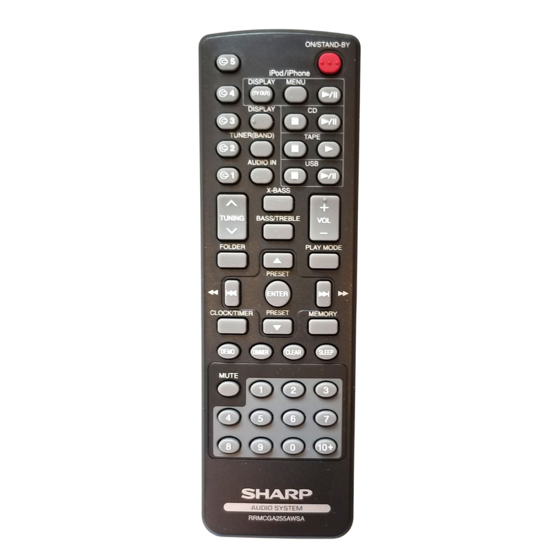 Sharp OEM Remote Control RRMCGA255AWSA for Sharp Audio Systems - Awesome Remote Controls