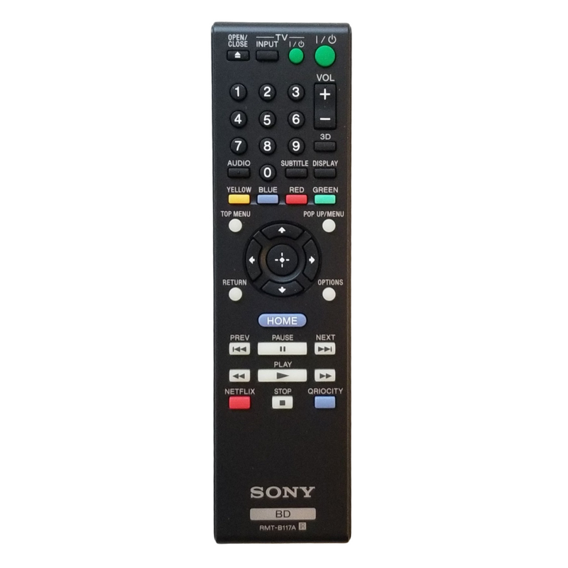 Sony OEM Remote Control RMT-B117A for Sony Blu-Ray Players - Awesome Remote Controls